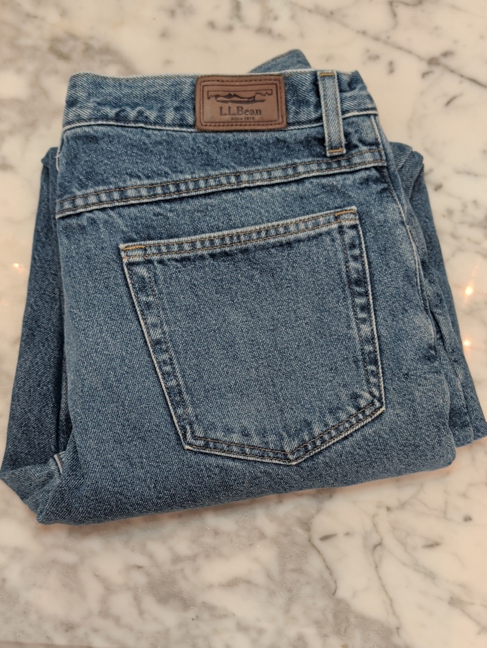 L.L. Bean Flannel Lined Denim Jeans Size 33x32